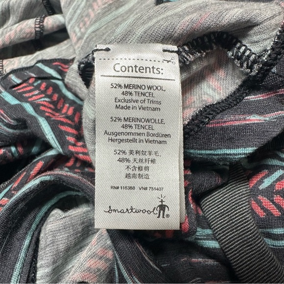 SmartWool Seven Falls Empire Adjustable Strap Dress Merino Wool Geometric Black - Picture 4 of 13
